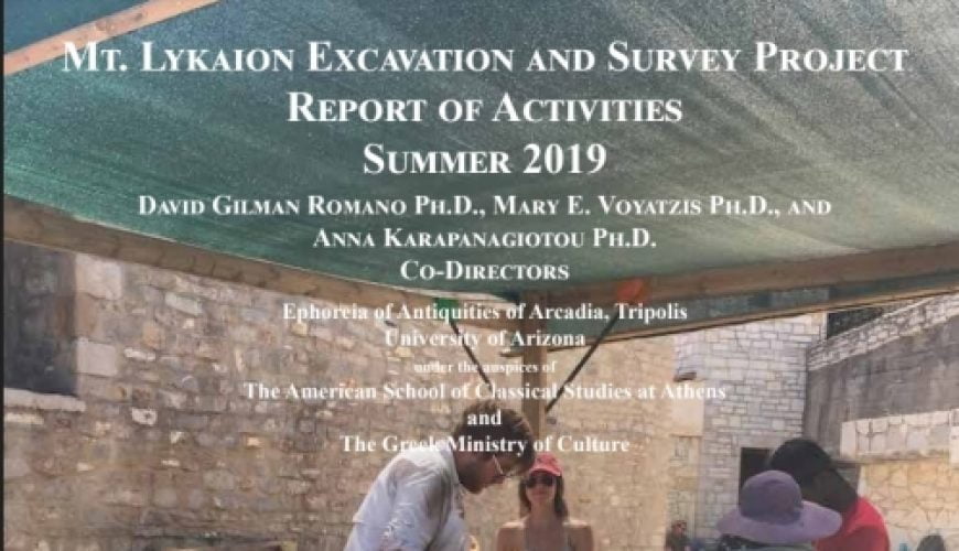 Mt. Lykaion Excavation and Survey Project Report of Activities Summer 2019